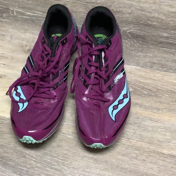 Saucony Purple XC Running Shoes women 7.5 - Picture 2 of 4